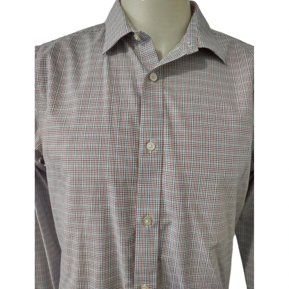 Banana Republic Dress Shirt Mens Size Large Slim Fit Collared Long sleeve Stripe
